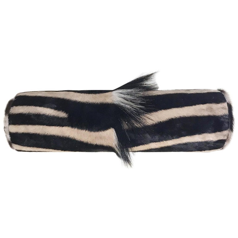 Zebra Hide Bolster Pillow at 1stDibs