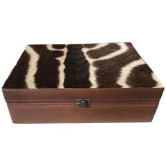 Vintage Zebra Hide Box