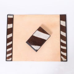 Zebra Hide Desk Set