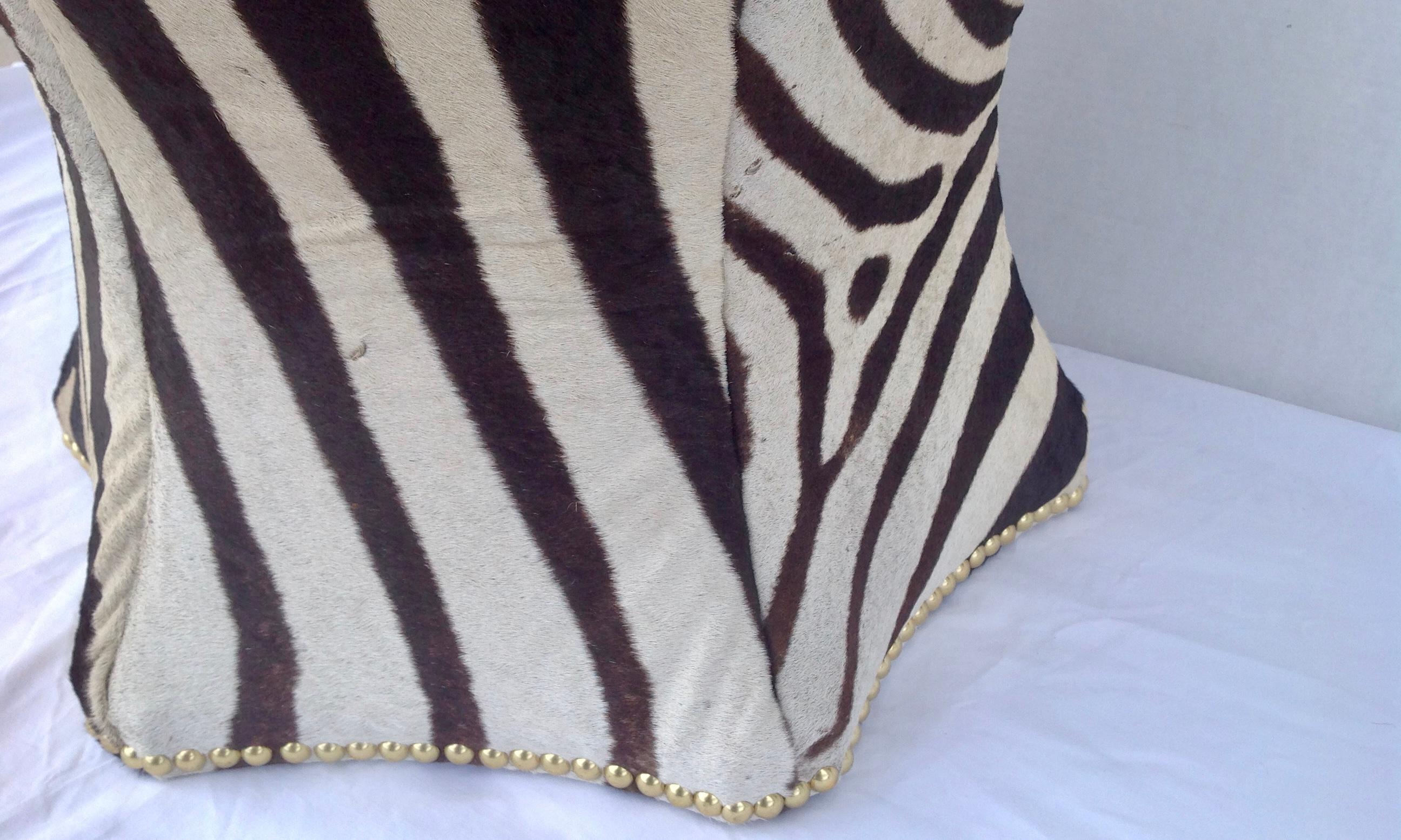 Zebra Hide Ottoman 8