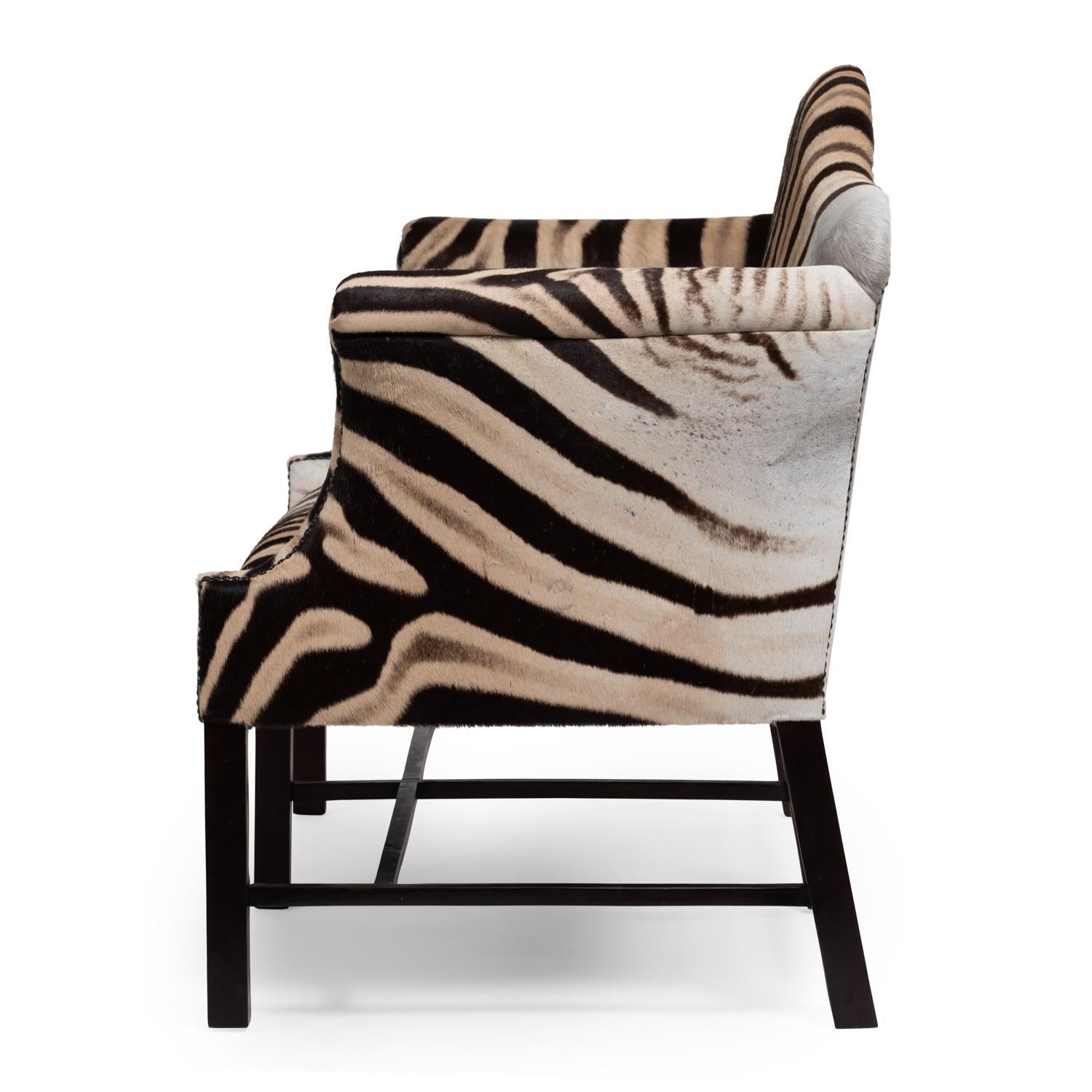 Sudafricano Divano in pelle di zebra in vendita