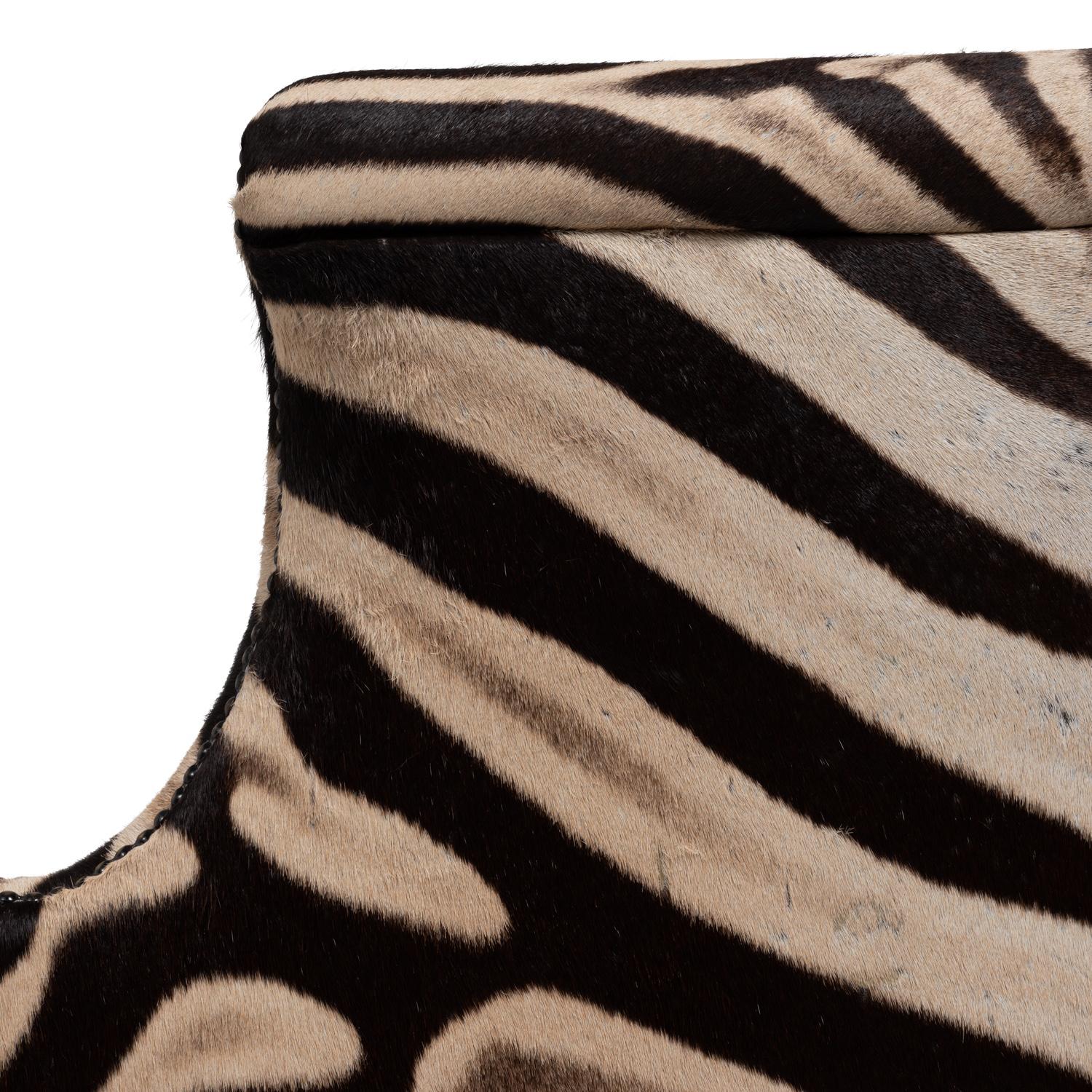 Pellame Divano in pelle di zebra in vendita