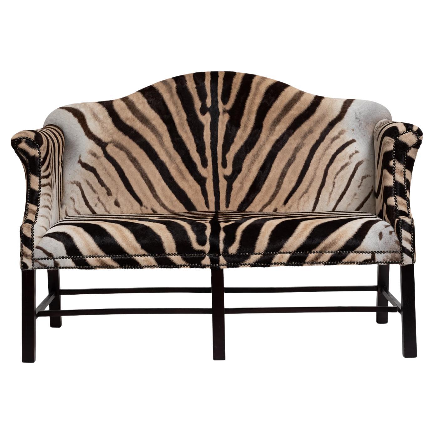 Zebra Hide Settee
