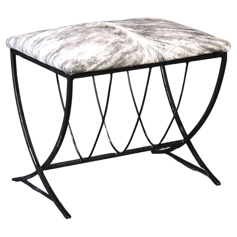 Zebra Hide Stool For Sale at 1stDibs