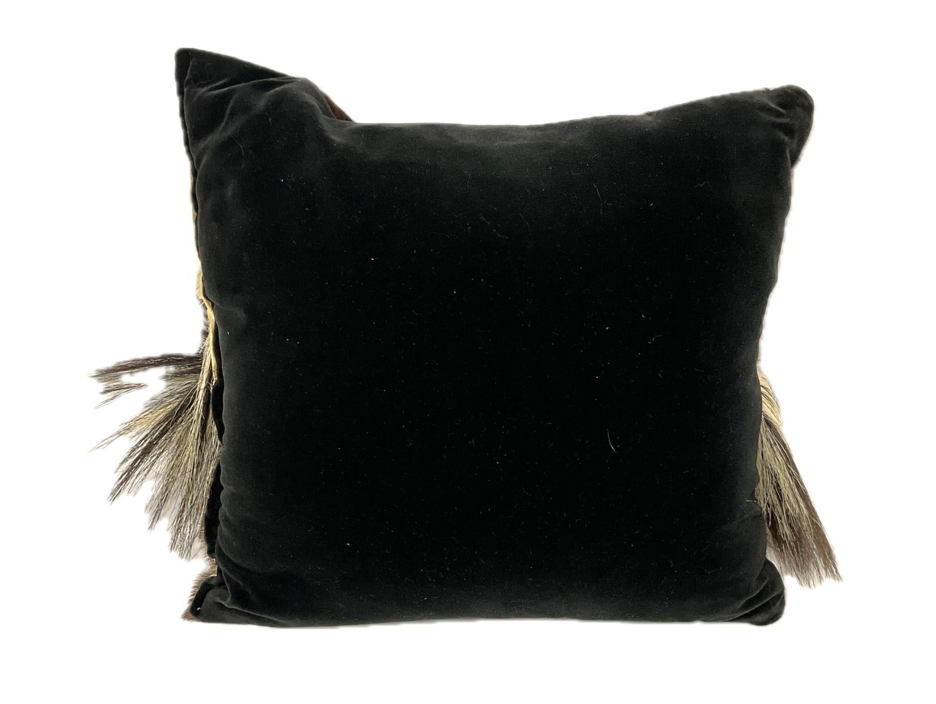 Modern Zebra Hide Throw Pillows, A Pair For Sale