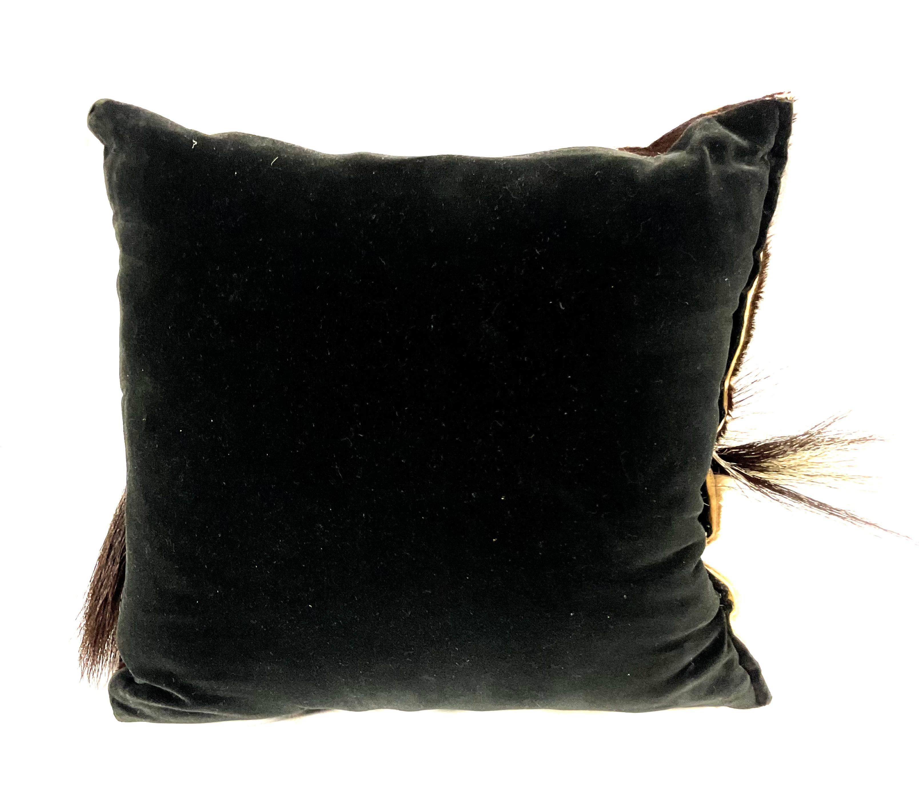 Zebra Hide Throw Pillows, A Pair For Sale 1