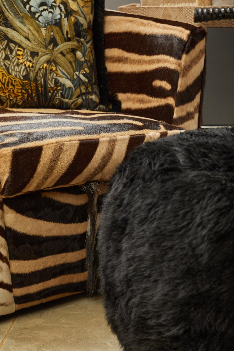 Tub Chair Zebra Hide For Sale at 1stDibs