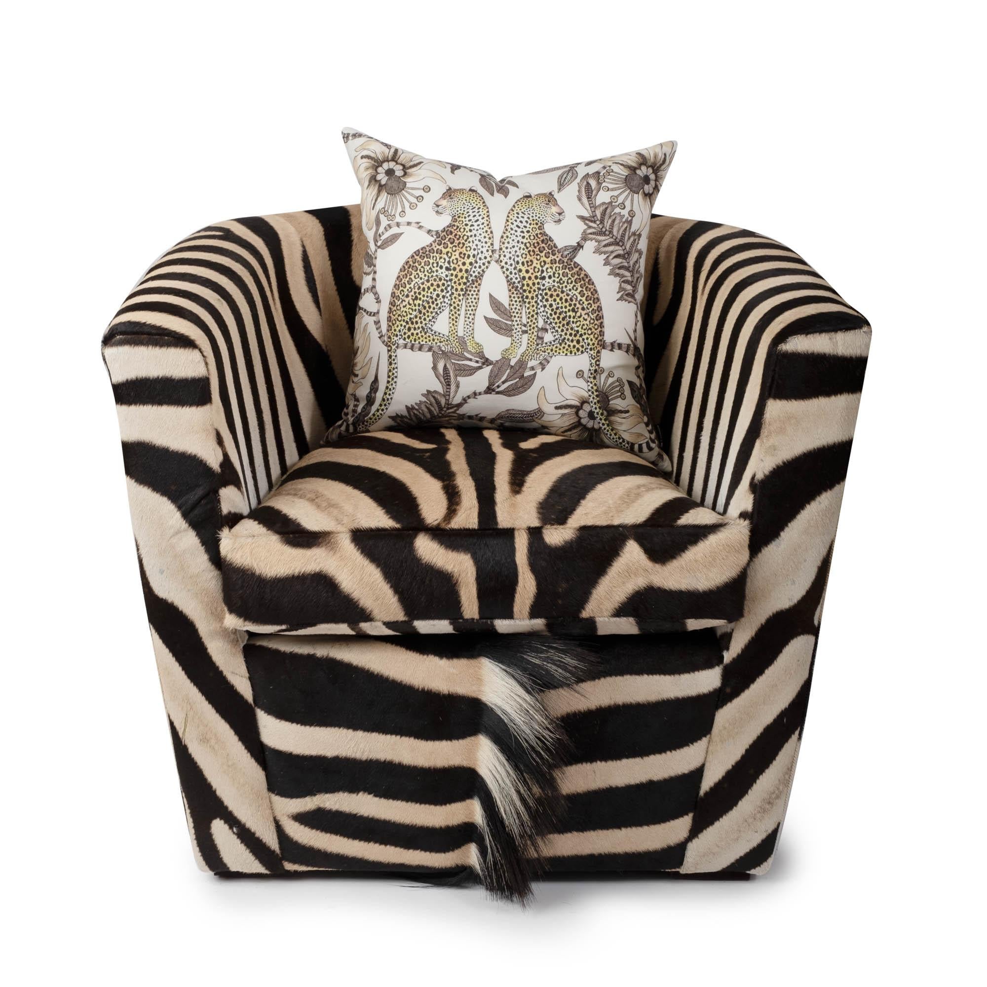 Tub Chair - Zebra Hide For Sale 2