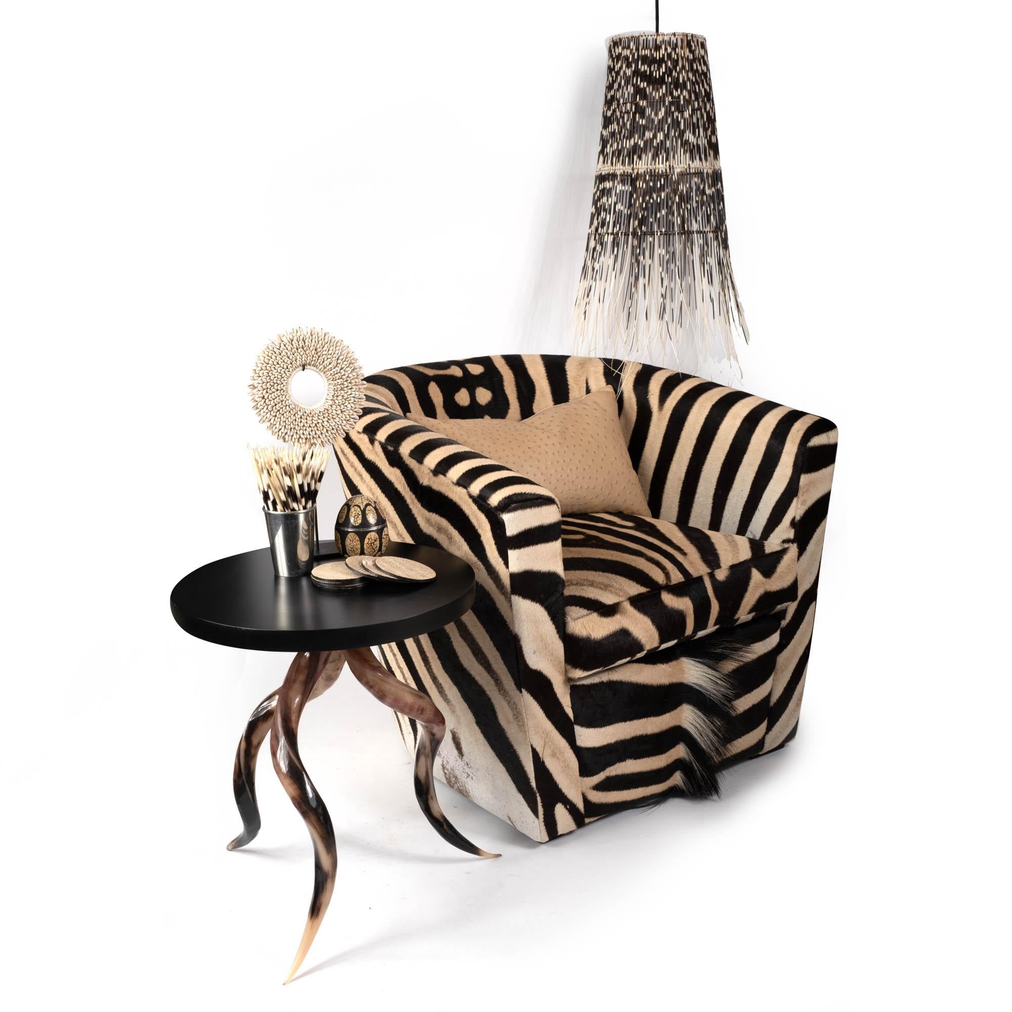 Tub Chair - Zebra Hide For Sale 4