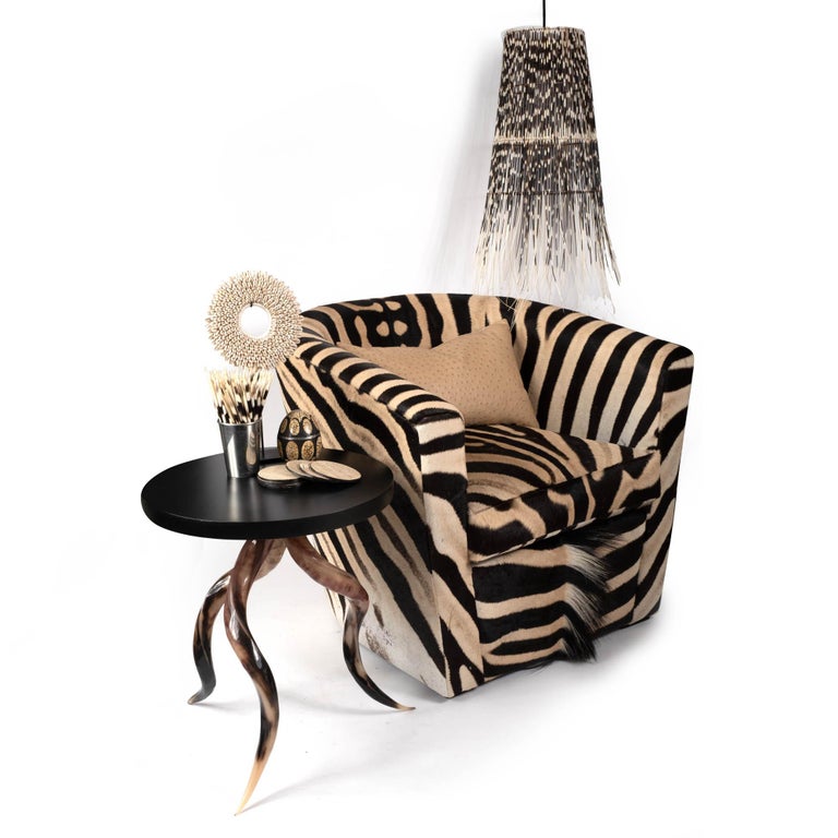 Tub Chair Zebra Hide For Sale at 1stDibs