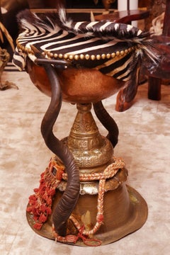 Zebramantel-Hoher Beistelltisch