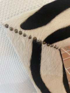 Zebra nailhead mirror