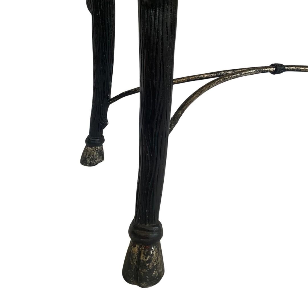 Table d'appoint/de chevet à imprimé zébré avec tiroir &  Pieds de sabot en vente 5