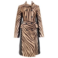 Zebra Print Calf Hair Coat