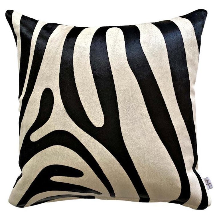 Zebra Print Pillow 18x18" For Sale at 1stDibs