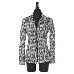 Zebra printed jacket with middle front  zip closure Versus Gianni Versace 