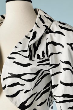 Zebra printed leather skirt- suit Jean-Claude Jitrois