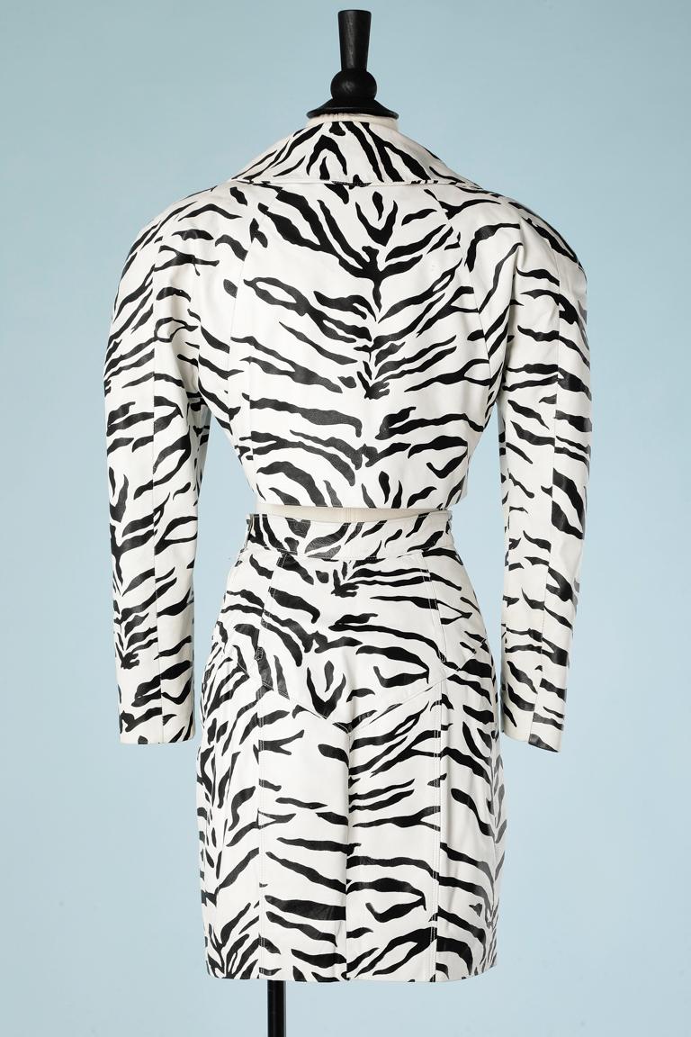 Zebra printed leather skirt- suit Jean-Claude Jitrois  2