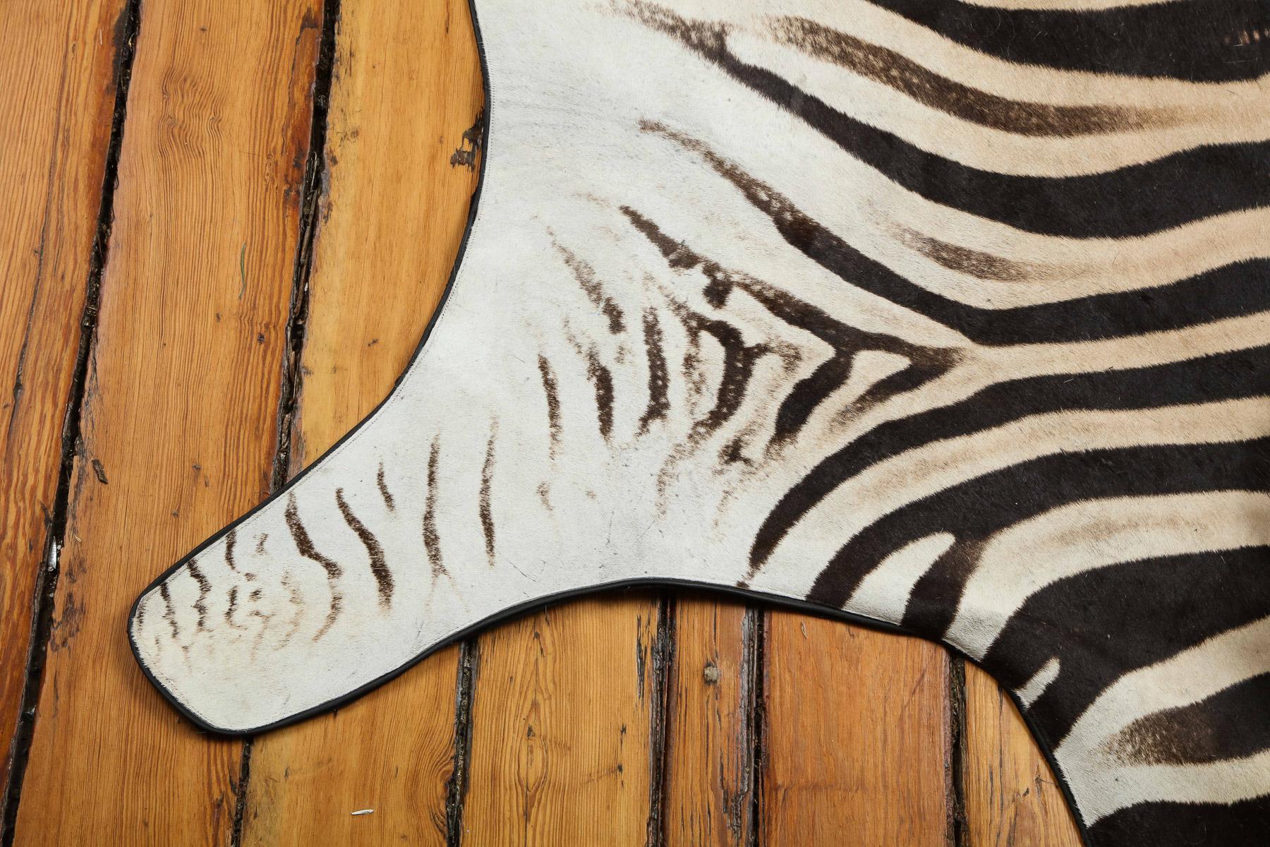brown zebra rug