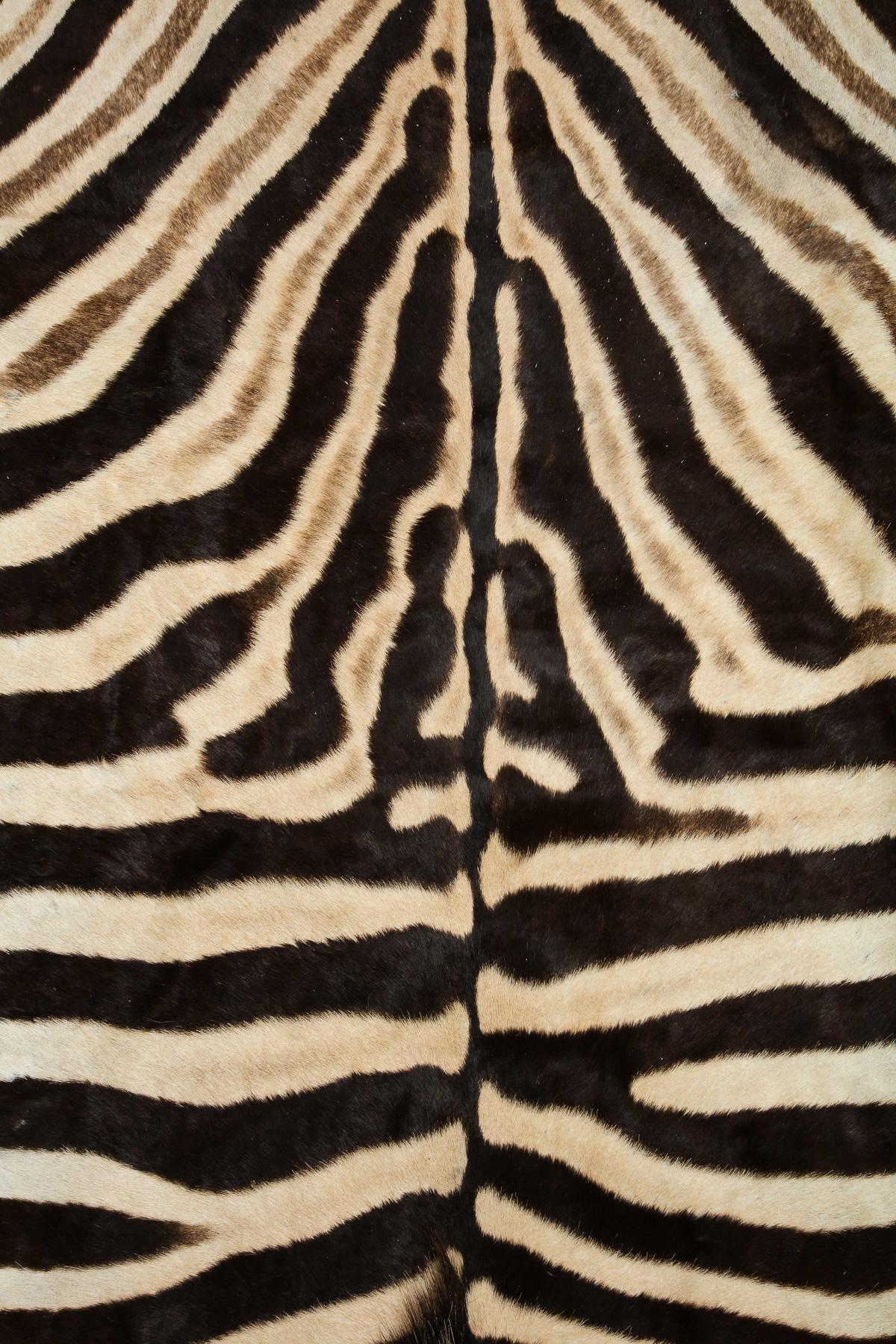 Hand-Crafted Zebra Rug