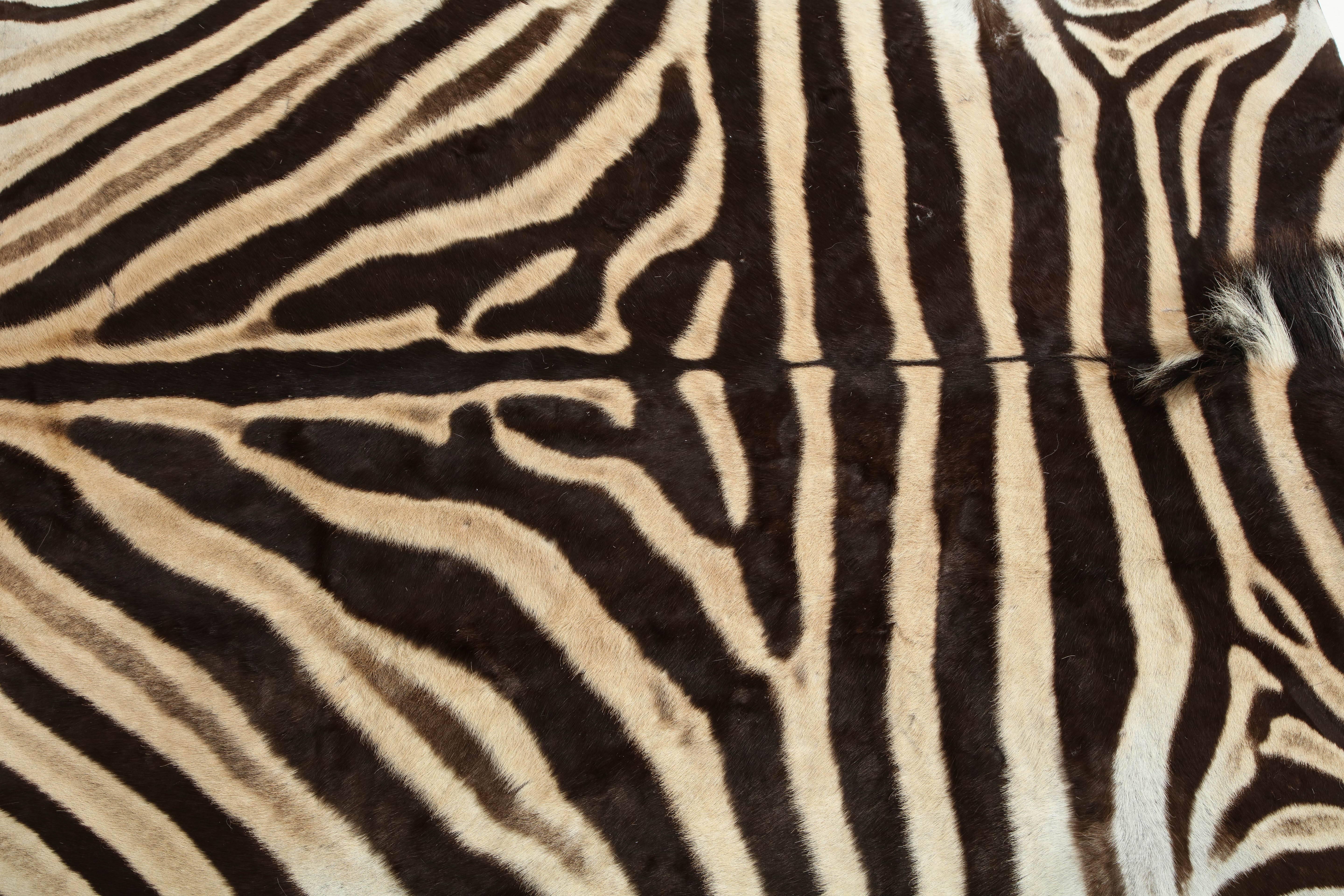 Zebra Rug In Excellent Condition In New York, NY