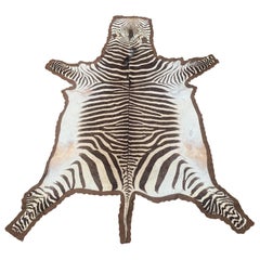 Zebra Rug with Felt Backing