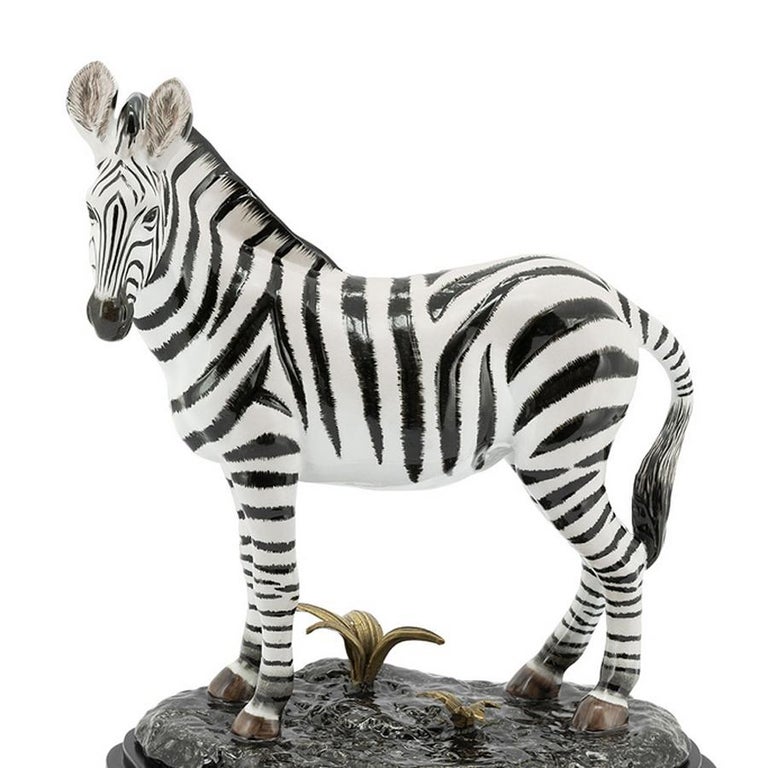 Zebra Sculpture in White Porcelain For Sale at 1stDibs ceramic zebra