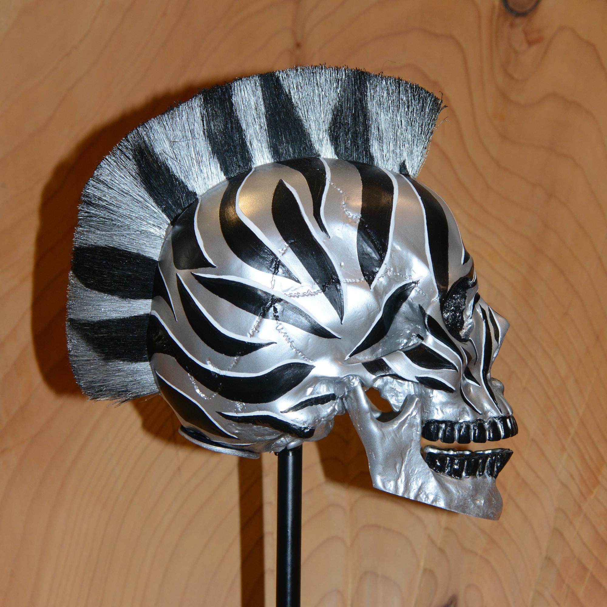 Zebra Silver Skull Sculpture In New Condition For Sale In Paris, FR