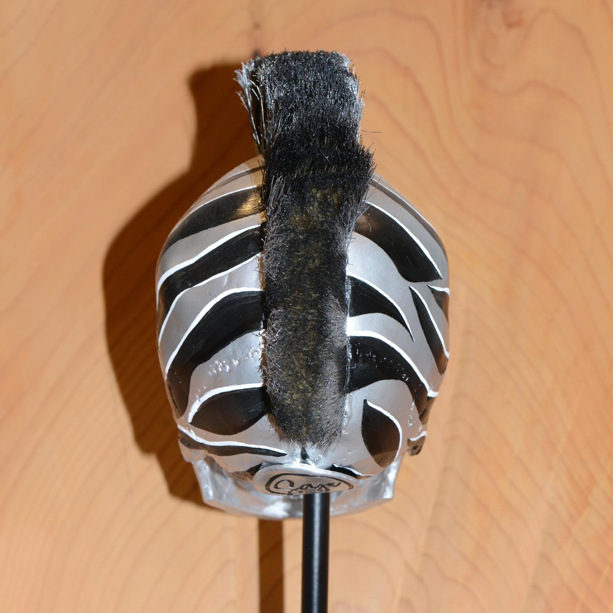 Contemporary Zebra Silver Skull Sculpture For Sale