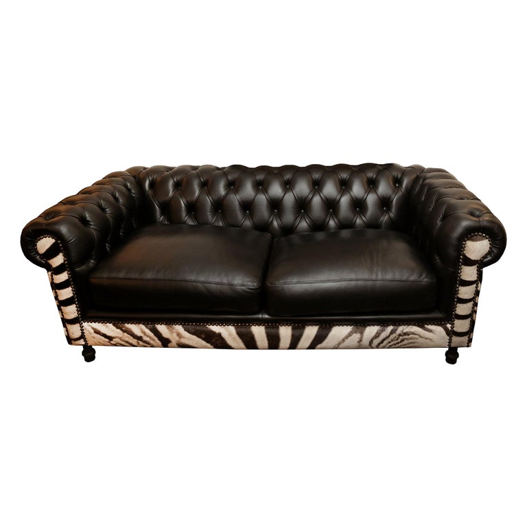 Zebra Sofa With Real Skin And, Genuine Leather Sofa Canada