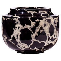 Zebra Stone, Black & White Jesmonite Vase / Vessel by Nic Parnell