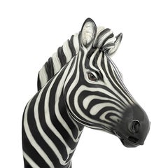 Decorazione murale con testa di zebra