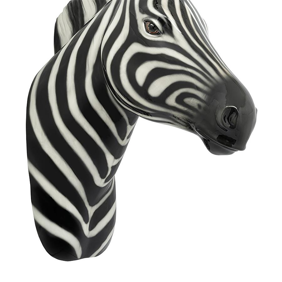 zebra head wall decor