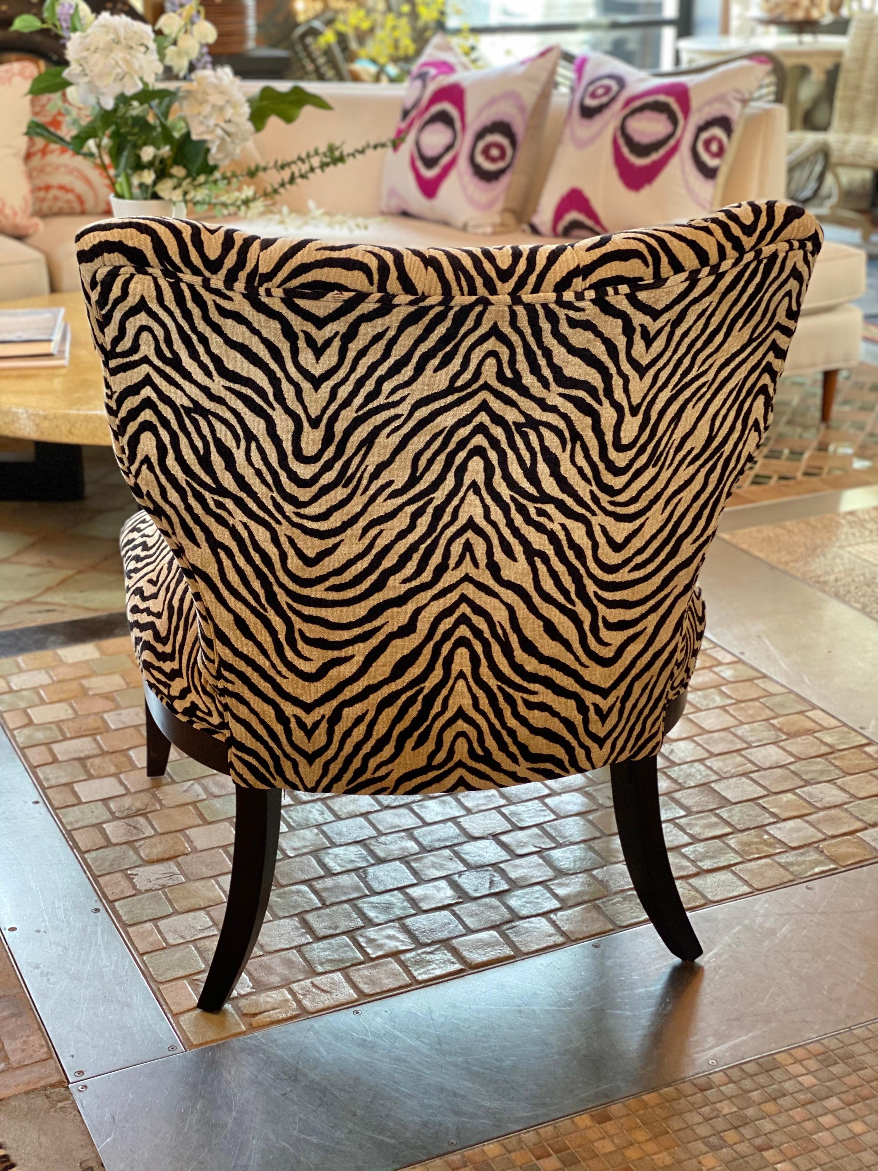 Contemporary Zebra Wing Chair