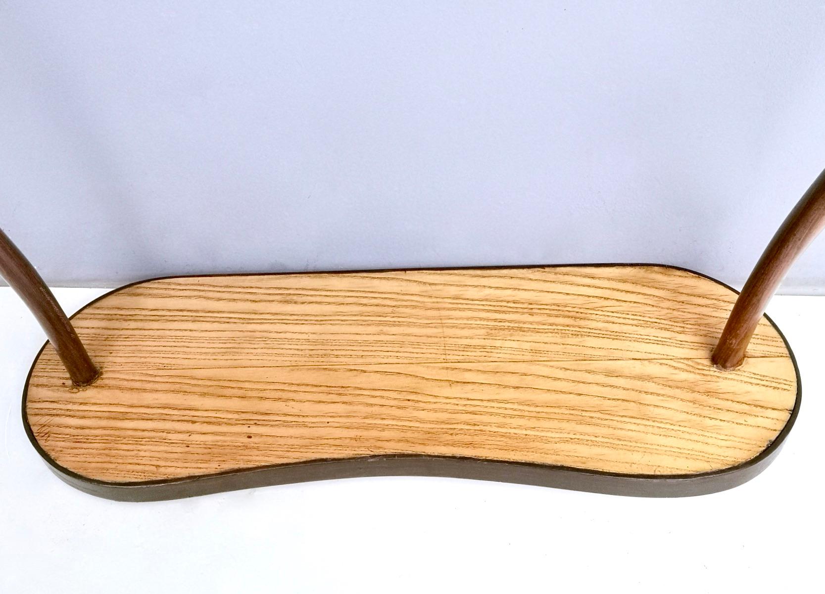 Midcentury Wood and Ebonized Wood Console Table, Italy 3