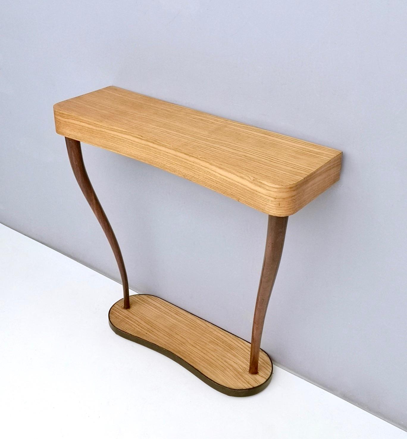 Mid-Century Modern Midcentury Wood and Ebonized Wood Console Table, Italy