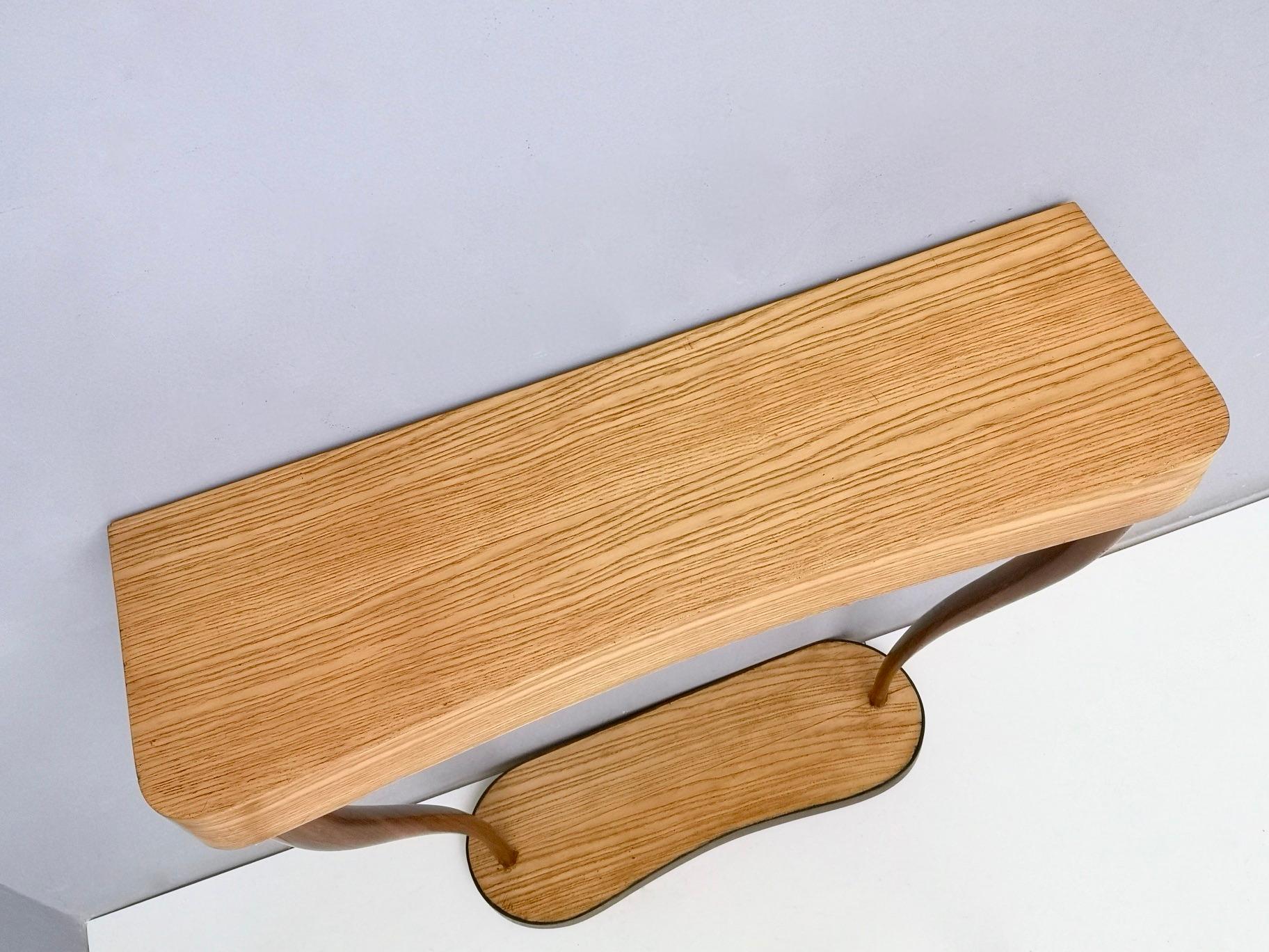 Mid-20th Century Midcentury Wood and Ebonized Wood Console Table, Italy