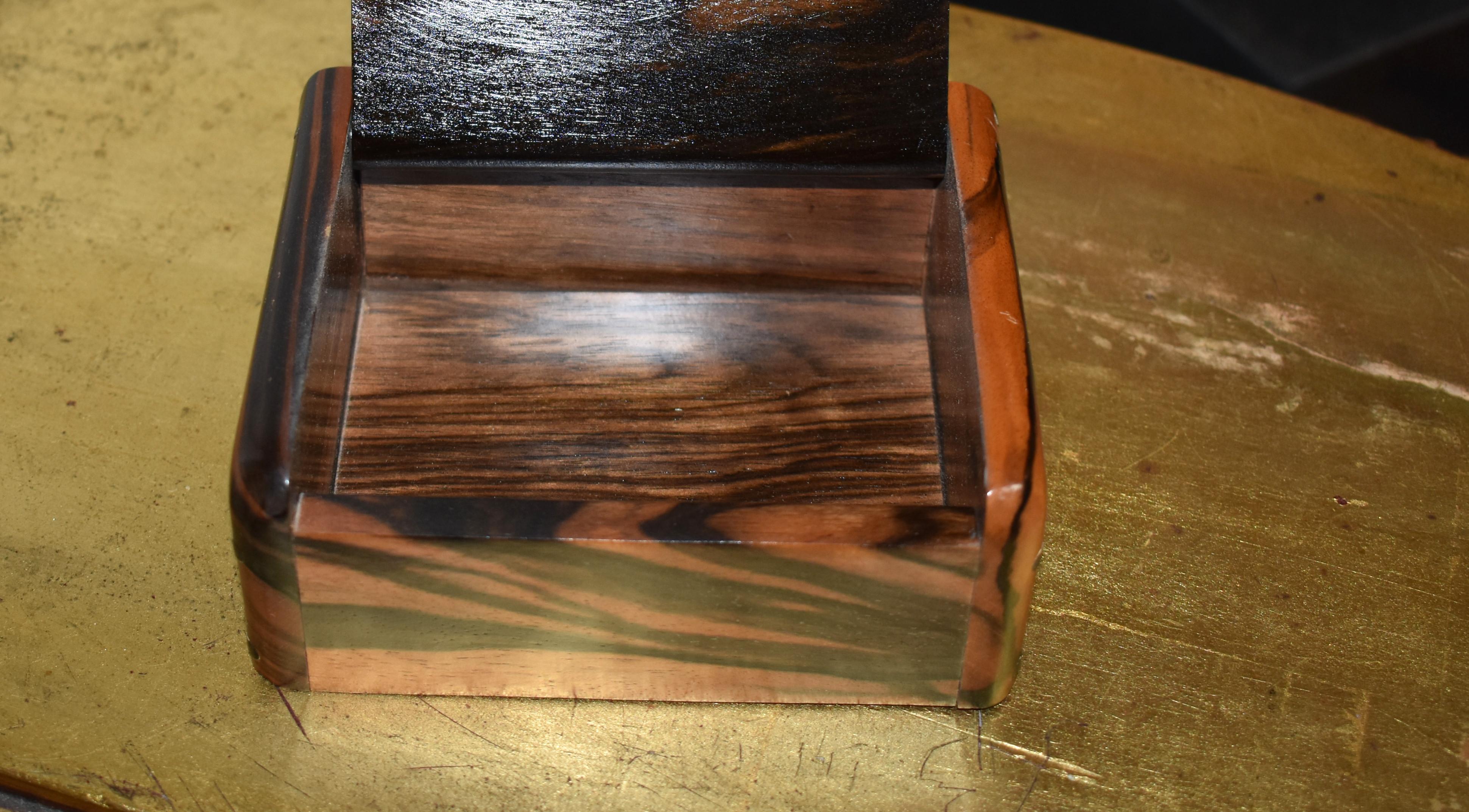 Zebra Wood Decorative Box In Good Condition For Sale In Cathedral City, CA