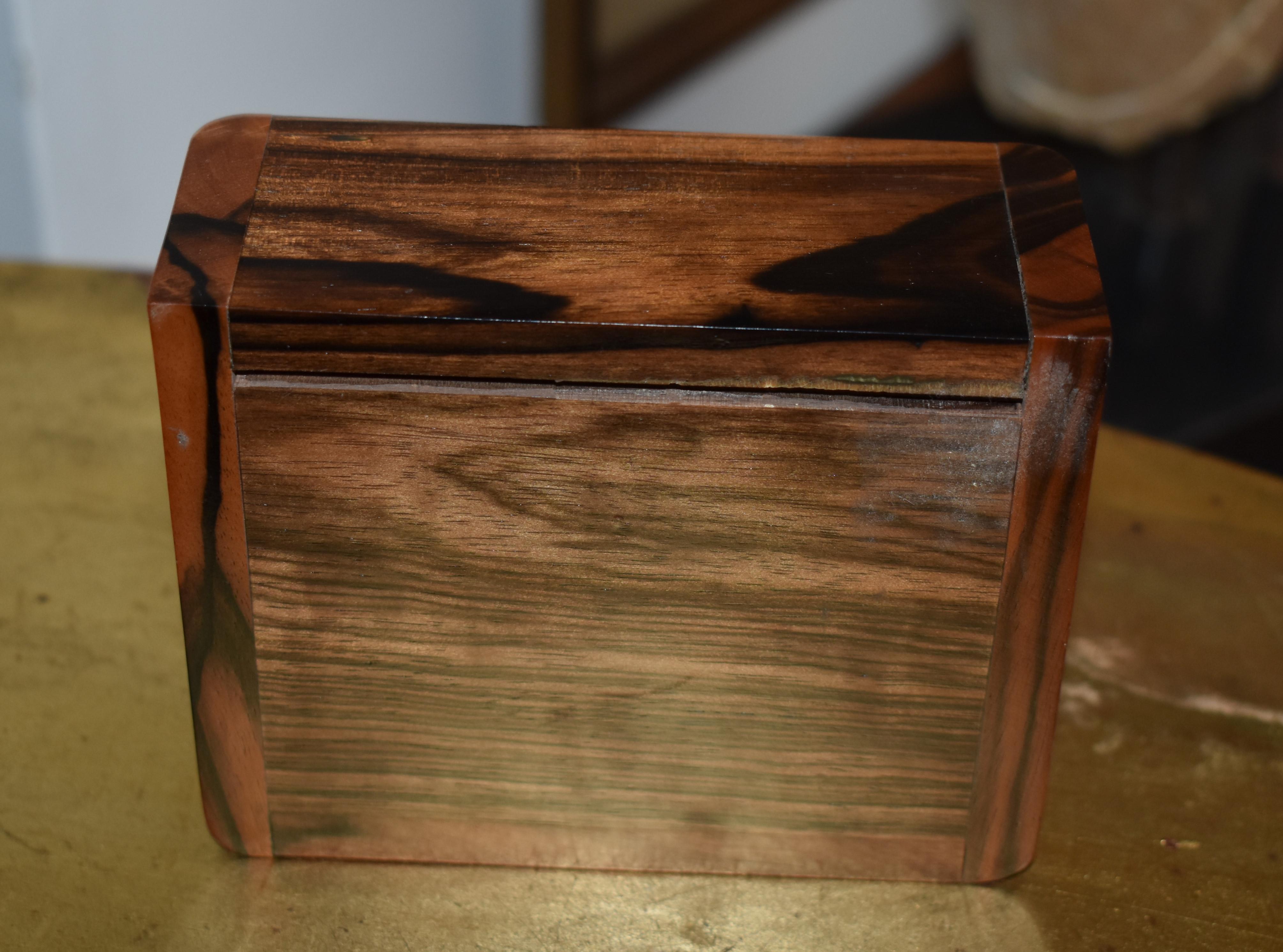 Zebra Wood Decorative Box For Sale 2