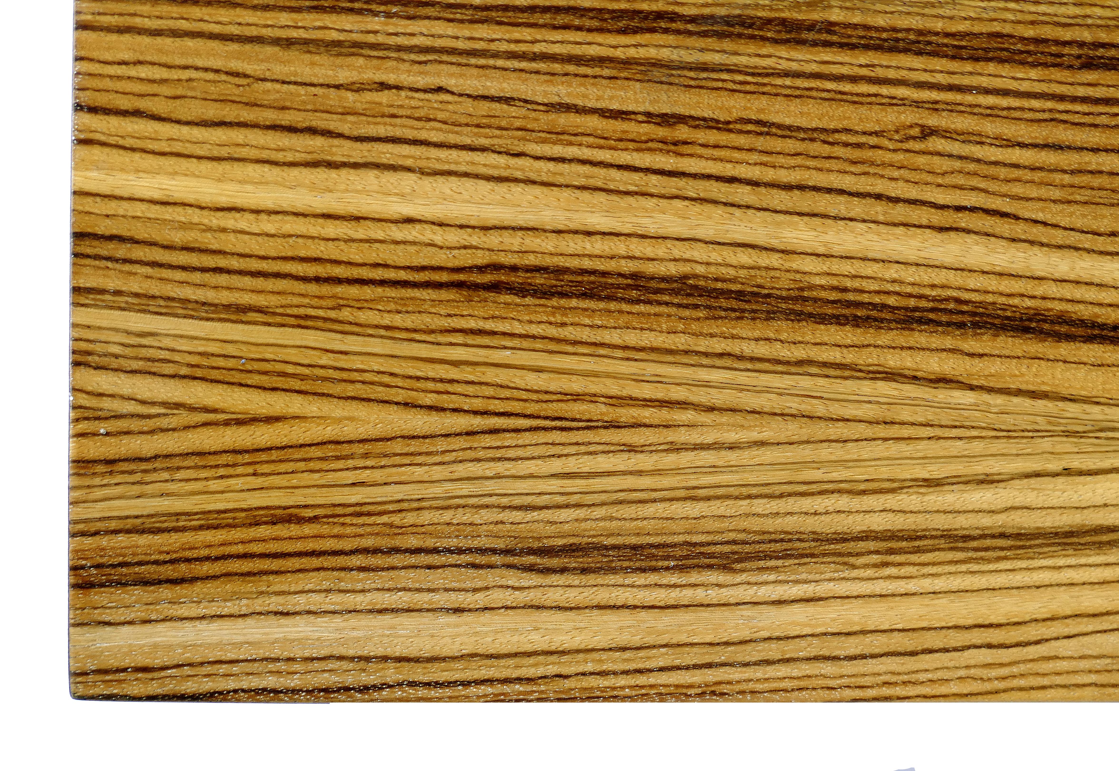 American Zebra Wood Tiered Low Bookcase Side or End Table