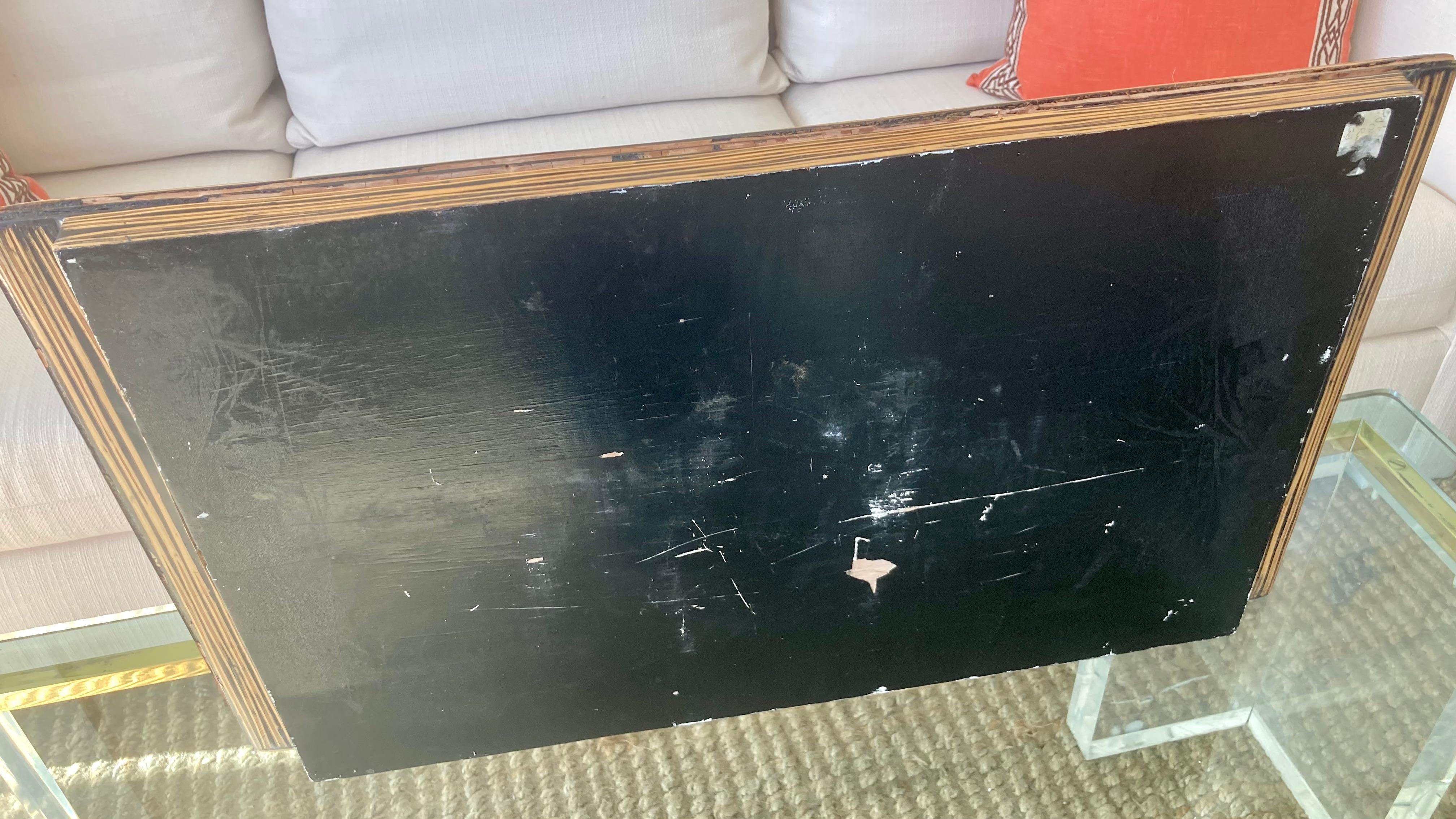 Zebra Wood Vintage Marquetry Tray For Sale 8