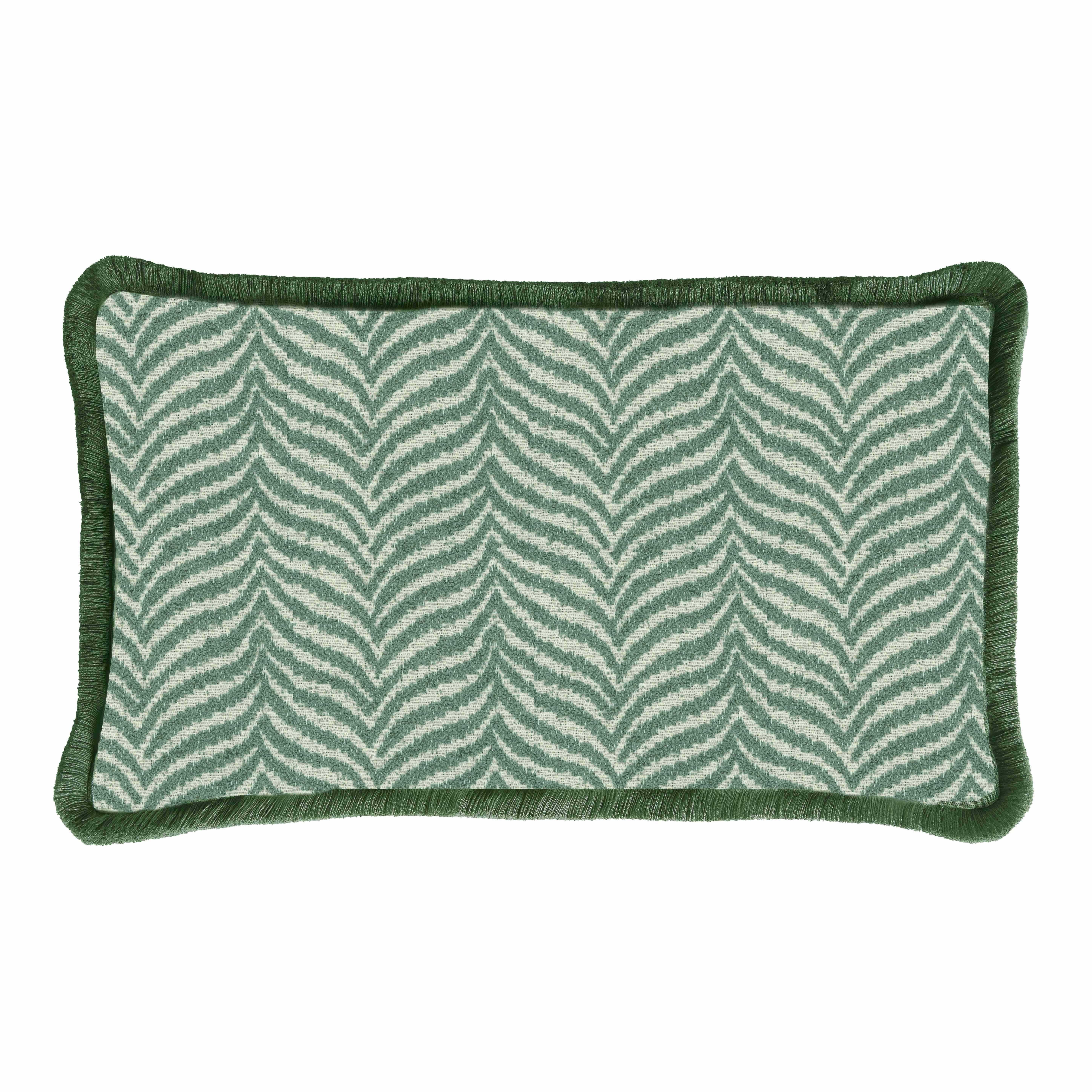 Cuscino con frange giallo zebra in vendita 1