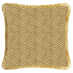 Zebra Gelb Fransenkissen