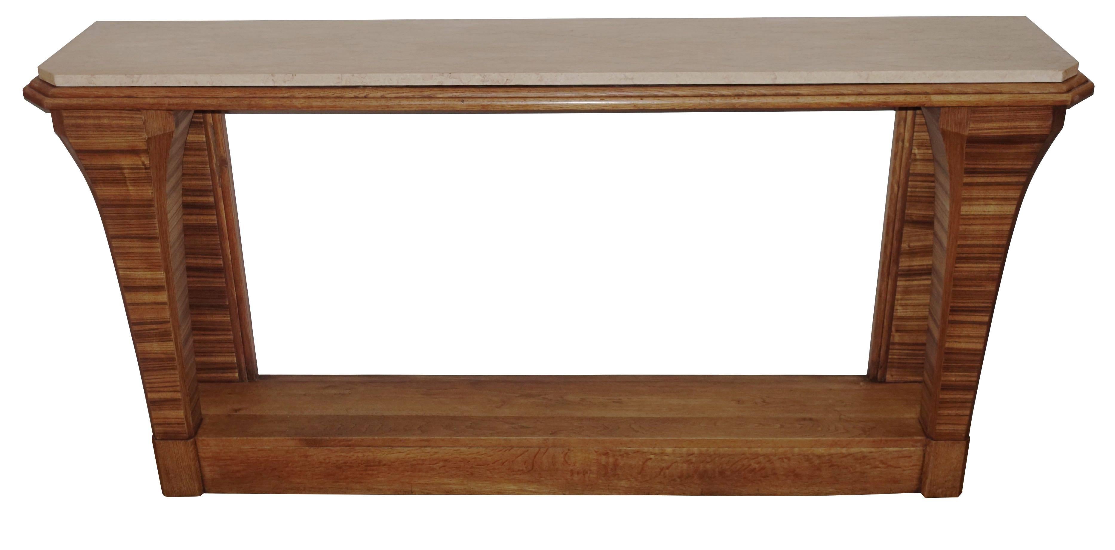 Zebrano Wood Console, France, 1940s In Excellent Condition In New York, NY