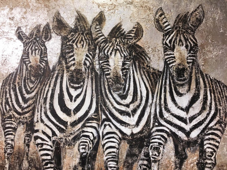 Zebras Painting For Sale at 1stDibs