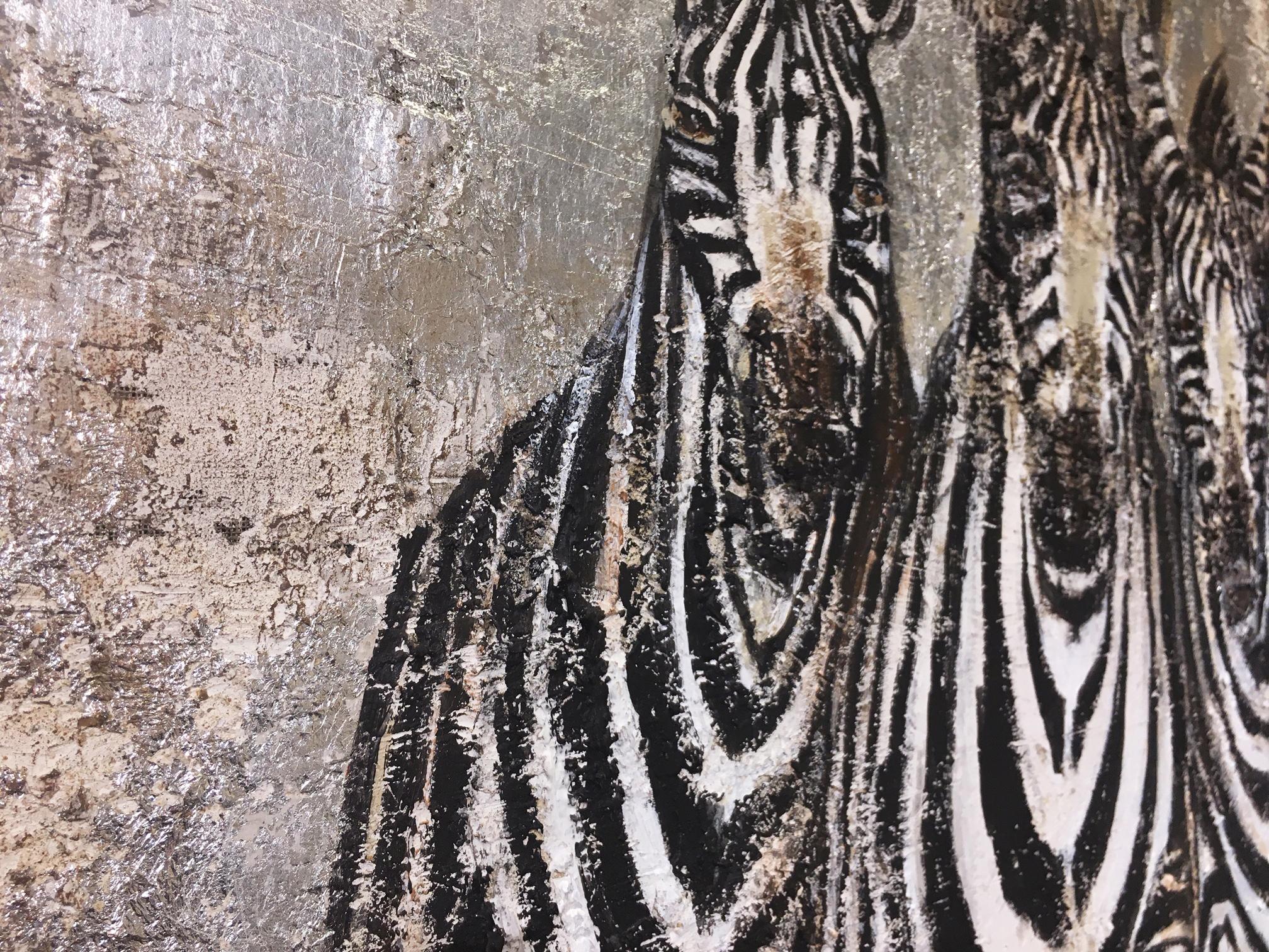 Zebras Painting In New Condition For Sale In Paris, FR