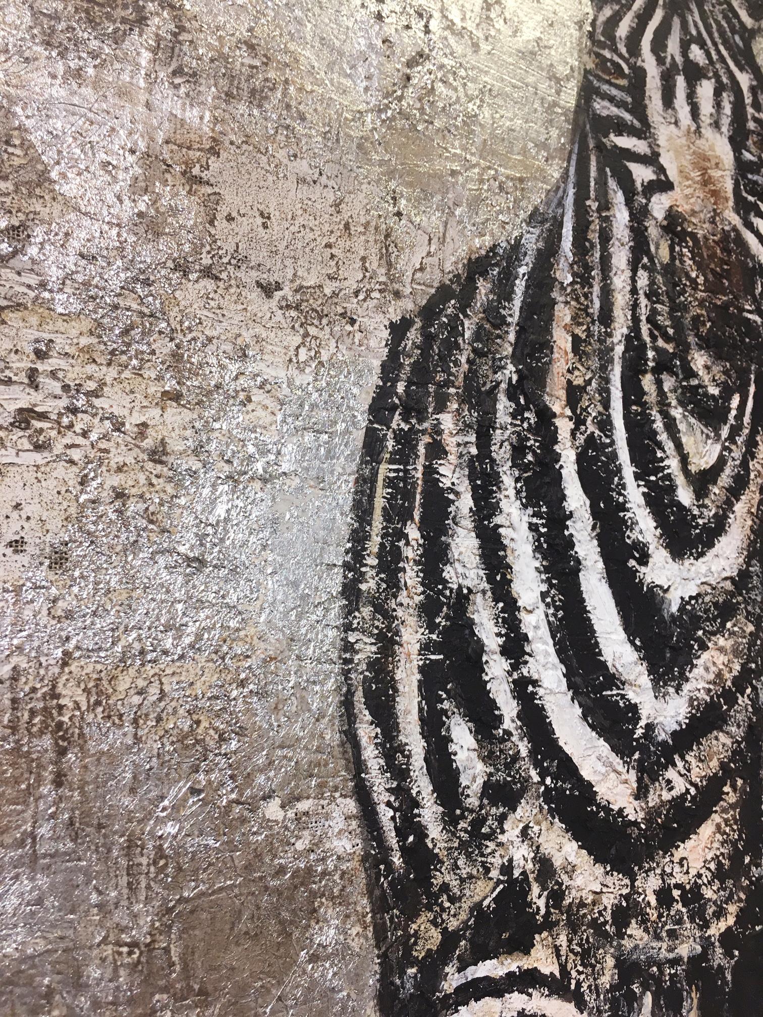 Contemporary Zebras Painting For Sale