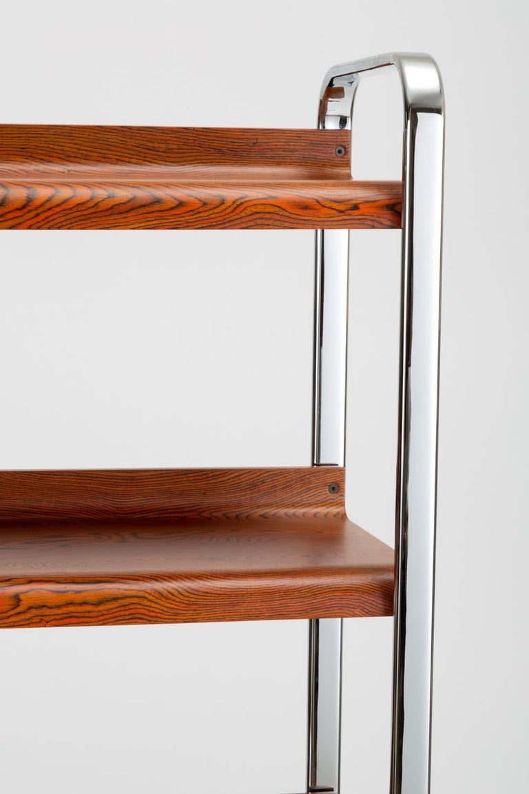 Zebrawood and Chrome Bookshelf by Peter Protzmann for Herman Miller at