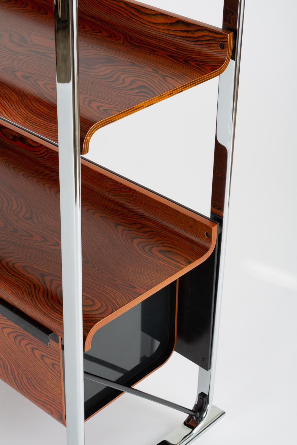 Zebrawood and Chrome Bookshelf by Peter Protzmann for Herman Miller 2