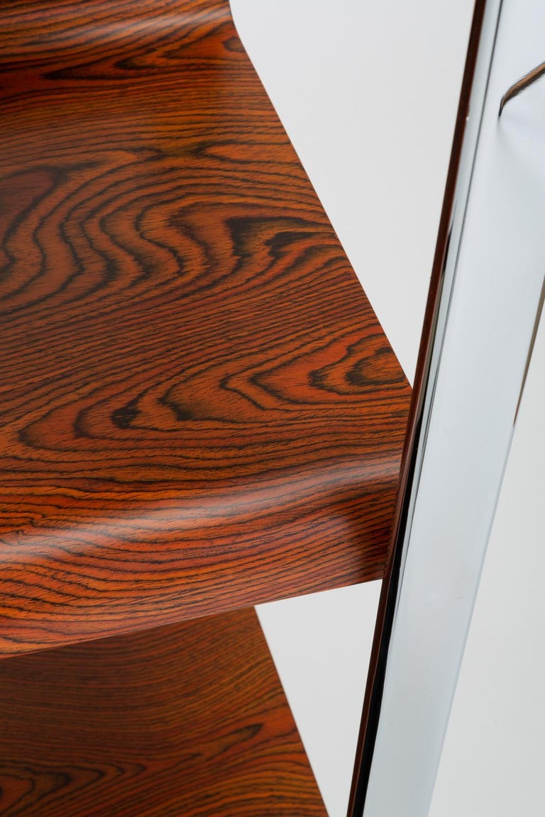 Zebrawood and Chrome Bookshelf by Peter Protzmann for Herman Miller at